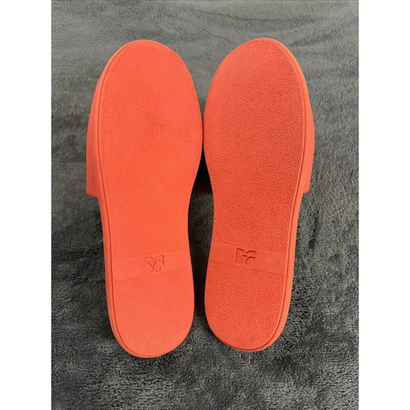 Diane Von Furstenberg "Kellan" Orange Rubber Slide Sandals w/Logo 8M MSRP $200 - Picture 7 of 16